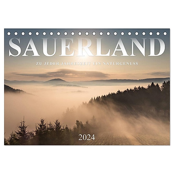 Sauerland, zu jeder Jahreszeit ein Naturgenuss (Tischkalender 2024 DIN A5 quer), CALVENDO Monatskalender, Heidi Bücker