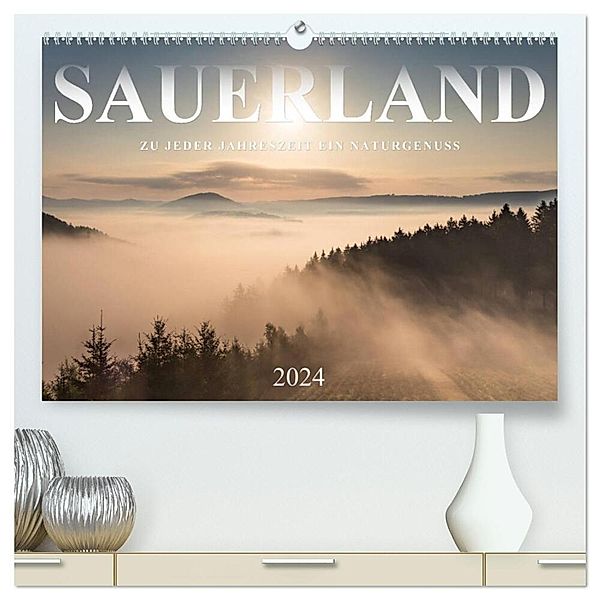 Sauerland, zu jeder Jahreszeit ein Naturgenuss (hochwertiger Premium Wandkalender 2024 DIN A2 quer), Kunstdruck in Hochglanz, Heidi Bücker