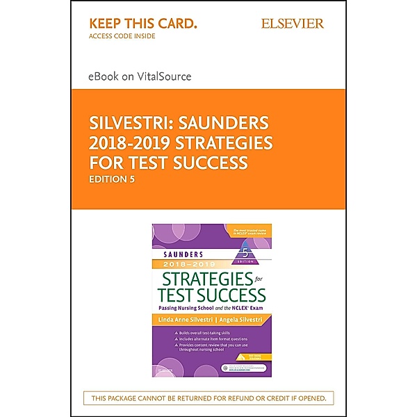 Saunders 2018-2019 Strategies for Test Success - E-Book, Linda Anne Silvestri, Angela Elizabeth Silvestri