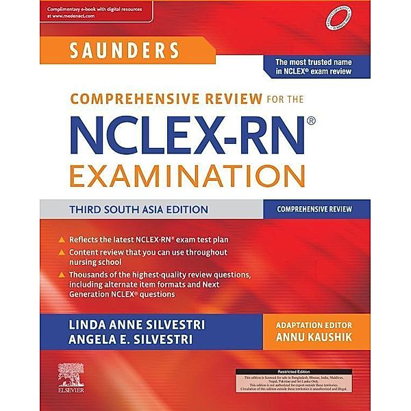 Saunders Comprehensive Review for the NCLEX-RN Examination, Third South Asian Edition-E-book, Linda Anne Silvestri, Angela Silvestri