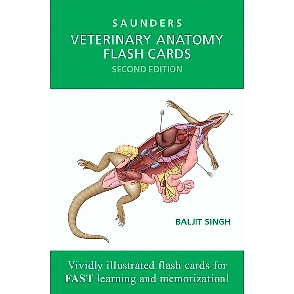 Saunders Veterinary Anatomy Flash Cards, Baljit Singh