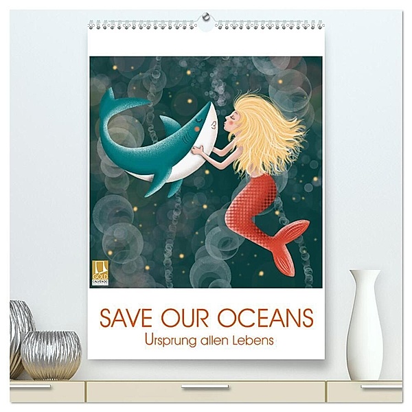 SAVE OUR OCEANS - Ursprung allen Lebens (hochwertiger Premium Wandkalender 2024 DIN A2 hoch), Kunstdruck in Hochglanz, Danja Krampikowski