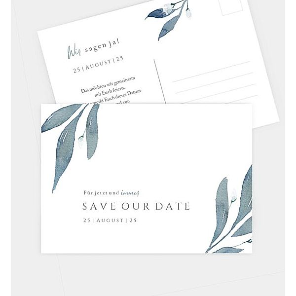 Save-The-Date Karte Festlicher Moment, Postkarte quer (148 x 105mm)