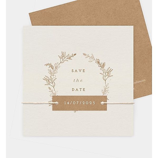 Save-The-Date Karte Forever in Love, Postkarte quadratisch (145 x 145mm)