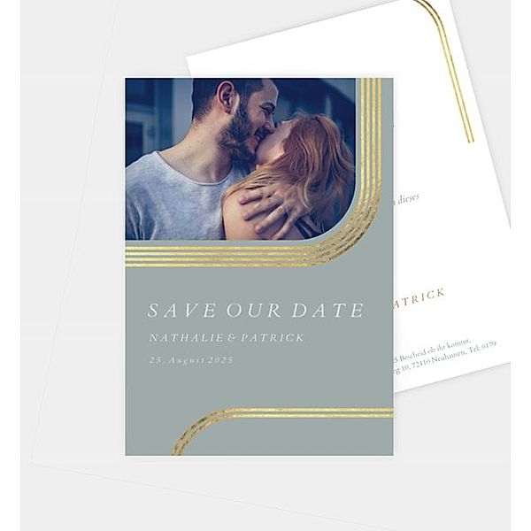 Save-The-Date Karte Geometry, Postkarte hoch (105 x 148mm)