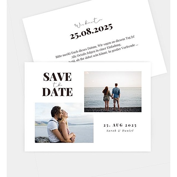 Save-The-Date Karte Memory, Postkarte quer (148 x 105mm)