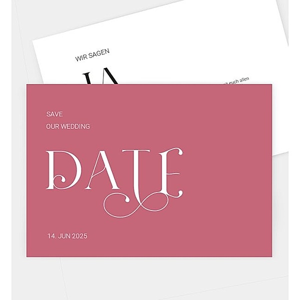 Save-The-Date Karte Modern Font, Postkarte quer (170 x 120mm)