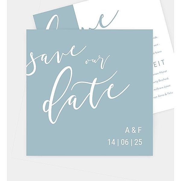 Save-The-Date Karte Modern Romance, Postkarte quadratisch (145 x 145mm)