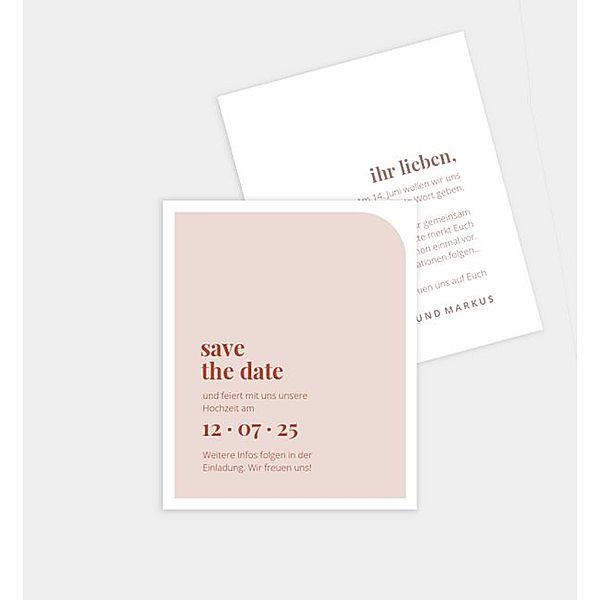 Save-The-Date Karte Modern Type, Polaroid (88 x 107mm)