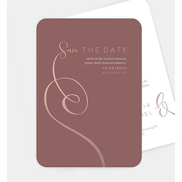 Save-The-Date Karte Ornaments heaven, Postkarte hoch (120 x 170mm)