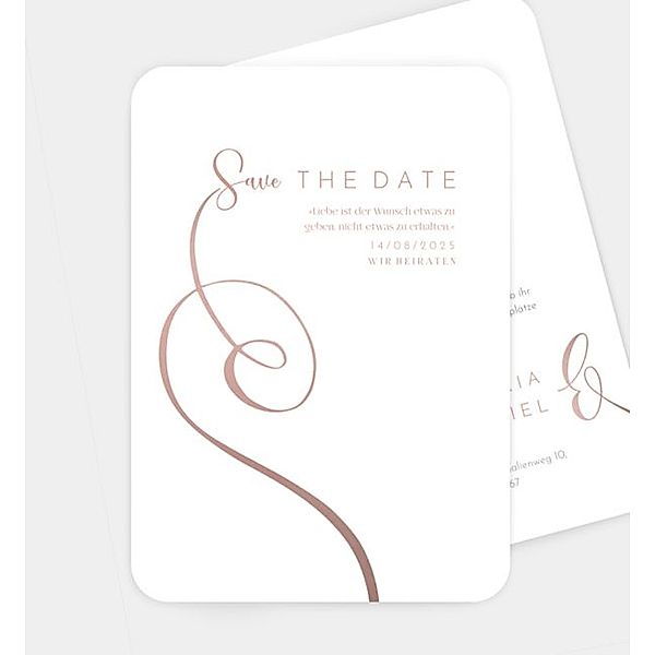 Save-The-Date Karte Ornaments heaven, Postkarte hoch (120 x 170mm)