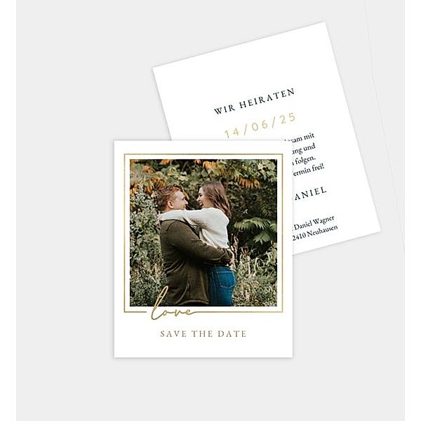 Save-The-Date Karte Promise, Polaroid (88 x 107mm)