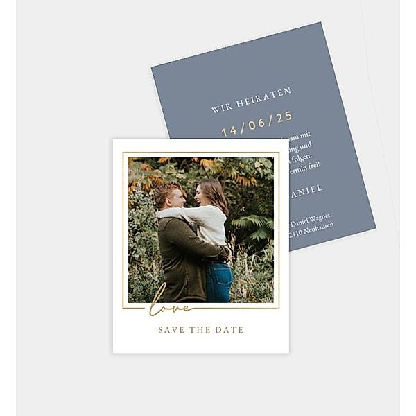 Save-The-Date Karte Promise, Polaroid (88 x 107mm)