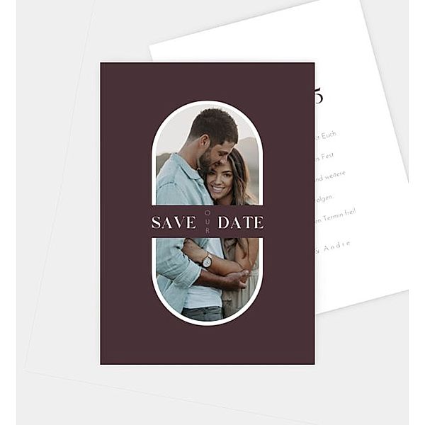 Save-The-Date Karte Pure, Postkarte hoch (105 x 148mm)