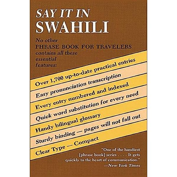 Say It in Swahili / Dover Language Guides Say It Series, Dover