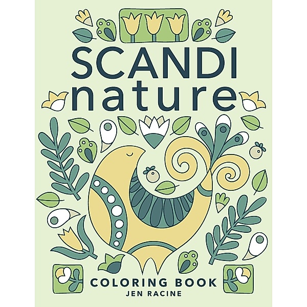 Scandi Nature Coloring Book, Jen Racine