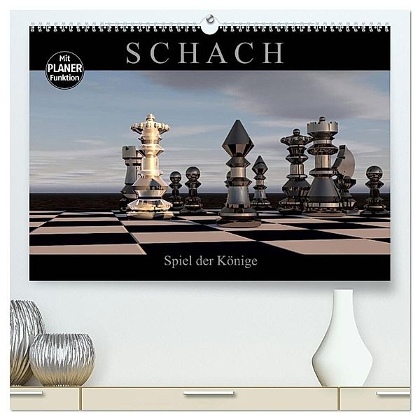 SCHACH - Spiel der Könige (hochwertiger Premium Wandkalender 2024 DIN A2 quer), Kunstdruck in Hochglanz, Renate Bleicher