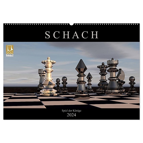 SCHACH - Spiel der Könige (Wandkalender 2024 DIN A2 quer), CALVENDO Monatskalender, Renate Bleicher