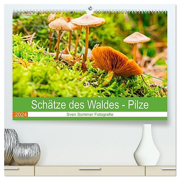 Schätze des Waldes - Pilze (hochwertiger Premium Wandkalender 2024 DIN A2 quer), Kunstdruck in Hochglanz, Sven Sommer Fotografie