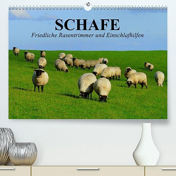 Schafe. Friedliche Rasentrimmer und Einschlafhilfen (Premium, hochwertiger DIN A2 Wandkalender 2023, Kunstdruck in Hochg, Elisabeth Stanzer