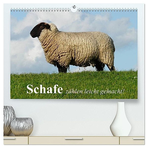Schafe zählen leicht gemacht! (hochwertiger Premium Wandkalender 2024 DIN A2 quer), Kunstdruck in Hochglanz, Elisabeth Stanzer