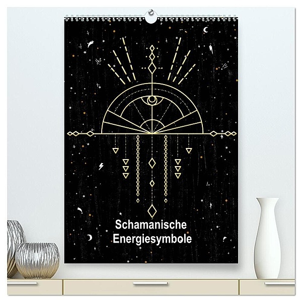Schamanische Energiesymbole (hochwertiger Premium Wandkalender 2024 DIN A2 hoch), Kunstdruck in Hochglanz, Lucia