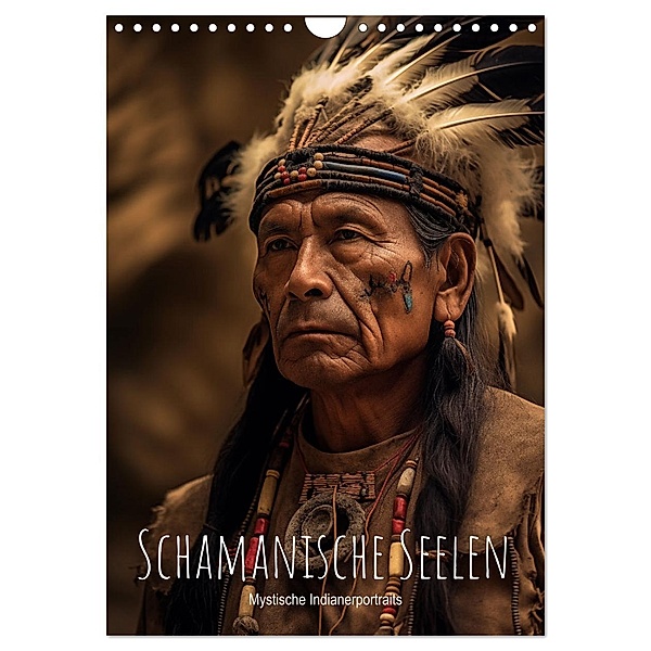 Schamanische Seelen: Mystische Indianerportraits (Wandkalender 2025 DIN A4 hoch), CALVENDO Monatskalender, Calvendo, artefacti