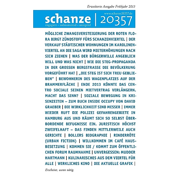Schanze 20357 / Zeitung für Hamburg Bd.32767, Tina Fritsche
