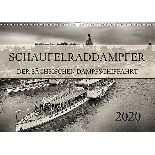 Schaufelraddampfer der Sächsischen Dampfschiffahrt (Wandkalender 2020 DIN A3 quer), Dirk Meutzner