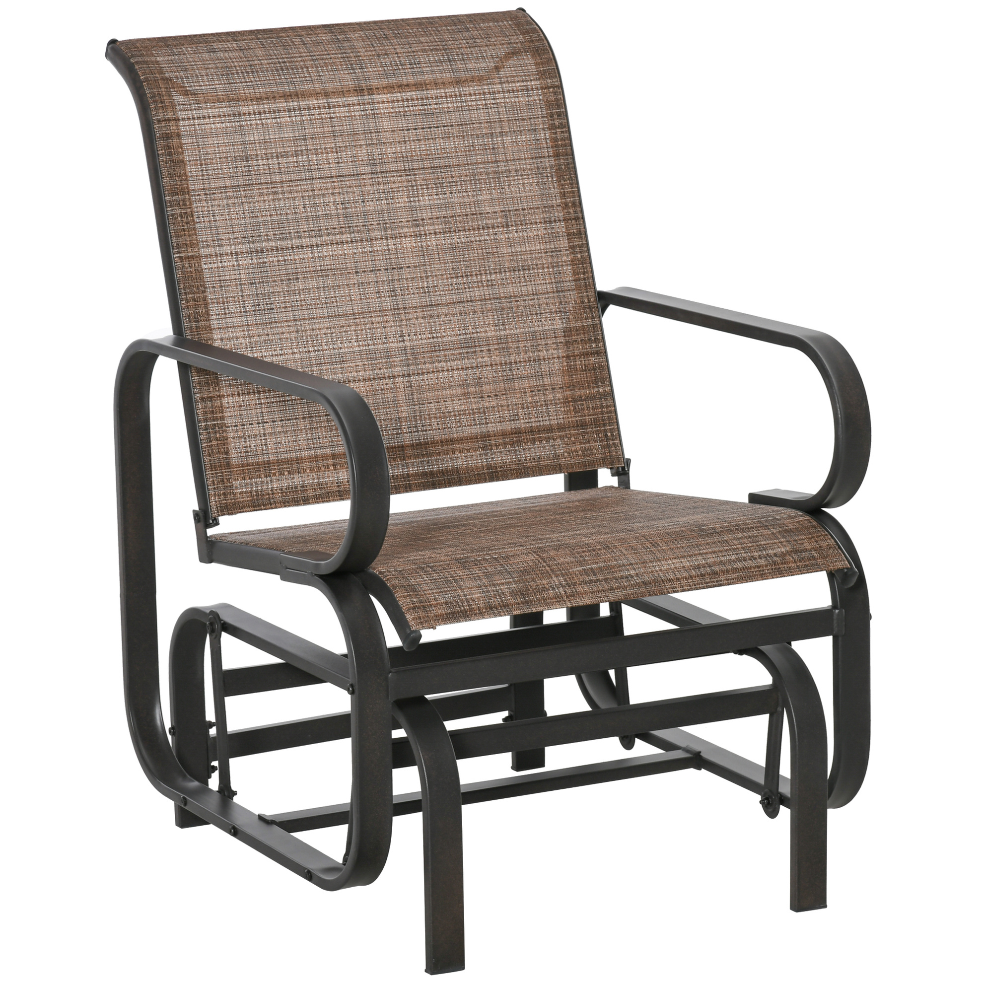 Schaukelstühle mit Stoff Rückenlehne und Sitz braun Farbe: braun online  kaufen - Orbisana
