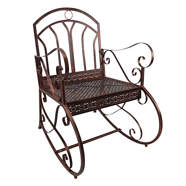 Schaukelstuhl im stilvollen Design (Farbe: bronze-rot, Größe: 60 x 79 x 93.5 cm (LxBxH))