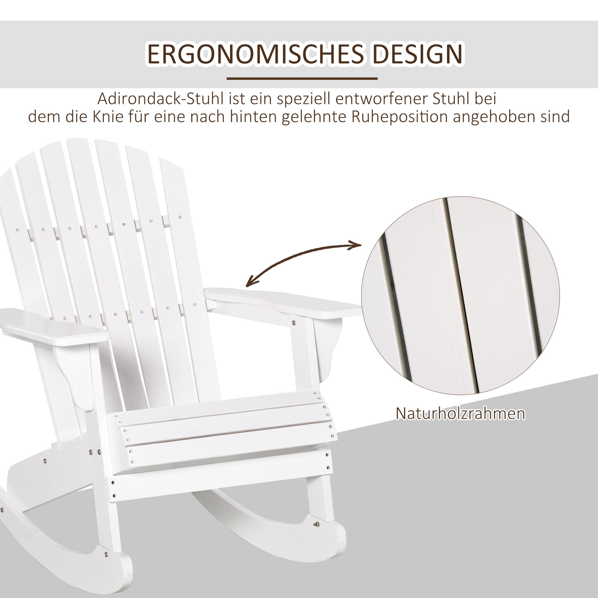 Schaukelstuhl mit Armlehnen Farbe: weiß bestellen | Weltbild.de