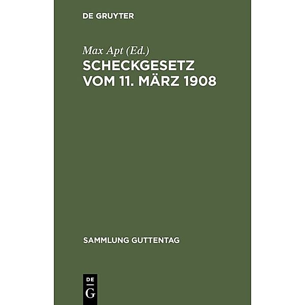 Scheckgesetz vom 11. März 1908