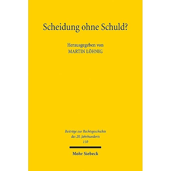 Scheidung ohne Schuld?