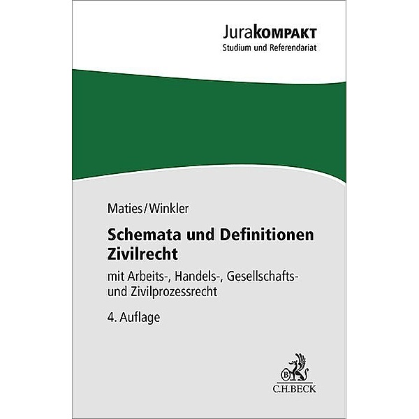 Schemata und Definitionen Zivilrecht, Martin Maties, Klaus Winkler