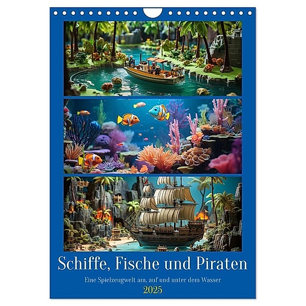 Schiffe, Fische und Piraten (Wandkalender 2025 DIN A4 hoch), CALVENDO Monatskalender, Calvendo, Kerstin Waurick