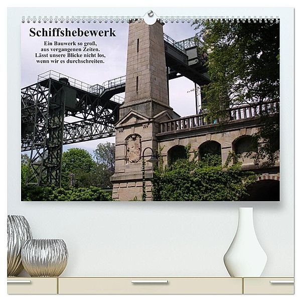 Schiffshebewerk (hochwertiger Premium Wandkalender 2024 DIN A2 quer), Kunstdruck in Hochglanz, Uwe Bernds