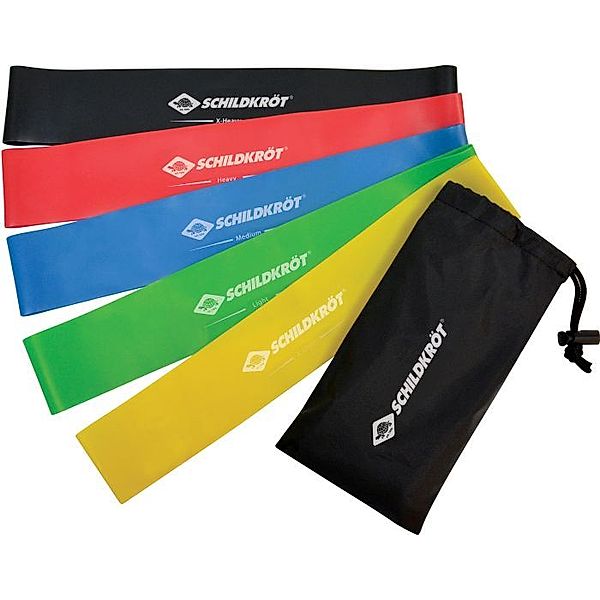 Schildkroet Schildkröt Fitness - MINI RESISTANCE BANDS (5er Set) + Carrybag in 4C Box