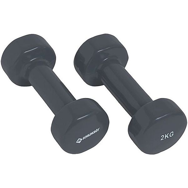 Schildkröt Fitness - VINYL HANTEL Set, 2x 2,0kg (grey), in Colourbox,