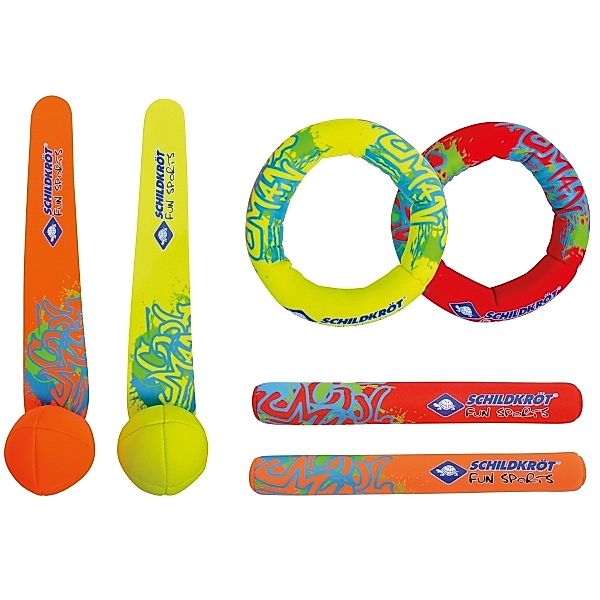 Schildkröt Funsports - NEOPREN DIVING SET (6-teilig, je 2 Ringe, Stäbe, Bälle)