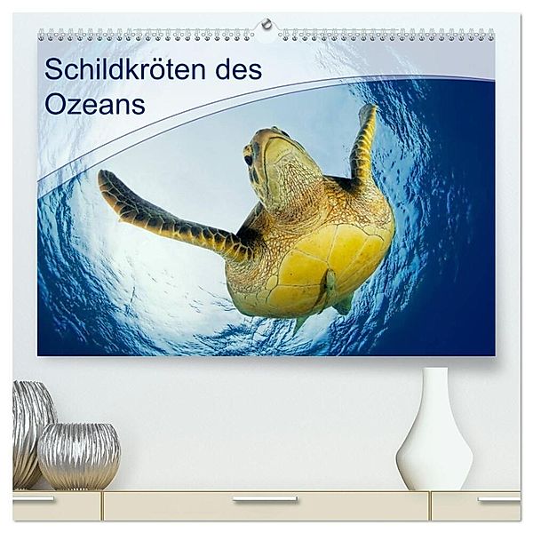 Schildkröten des Ozeans (hochwertiger Premium Wandkalender 2024 DIN A2 quer), Kunstdruck in Hochglanz, Henry Jager