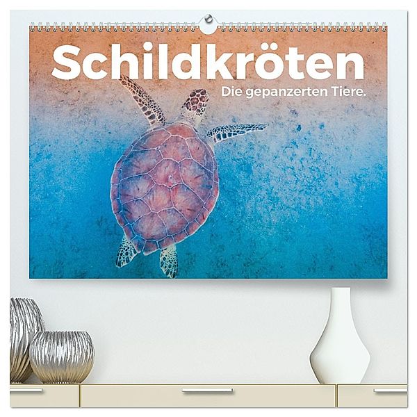 Schildkröten - Die gepanzerten Tiere. (hochwertiger Premium Wandkalender 2025 DIN A2 quer), Kunstdruck in Hochglanz, Calvendo, M. Scott