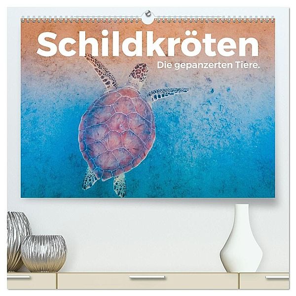 Schildkröten - Die gepanzerten Tiere. (hochwertiger Premium Wandkalender 2025 DIN A2 quer), Kunstdruck in Hochglanz, Calvendo, M. Scott