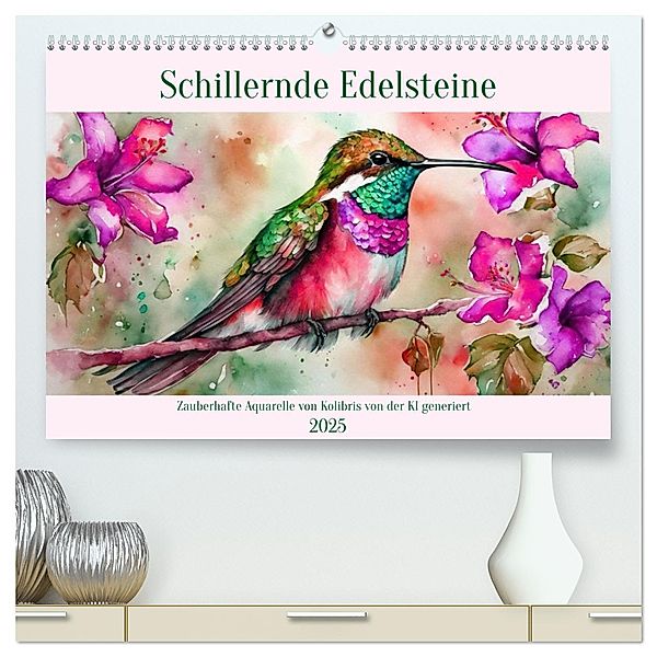 Schillernde Edelsteine (hochwertiger Premium Wandkalender 2025 DIN A2 quer), Kunstdruck in Hochglanz, Calvendo, Claudia Kleemann