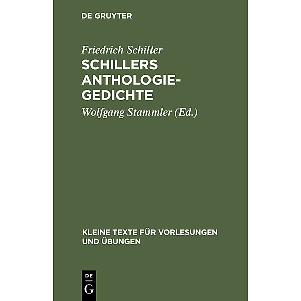Schillers Anthologie-Gedichte, Friedrich Schiller