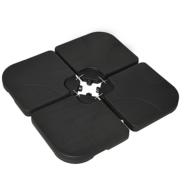Schirmgewicht mit 4 Teilen schwarz (Farbe: schwarz)