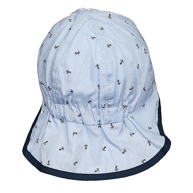 Schirmmütze ANKER gestreift mit Nackenschutz in hellblau kaufen
