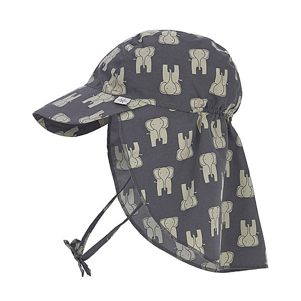 LÄSSIG Schirmmütze ELEPHANT mit Nackenschutz in dark grey