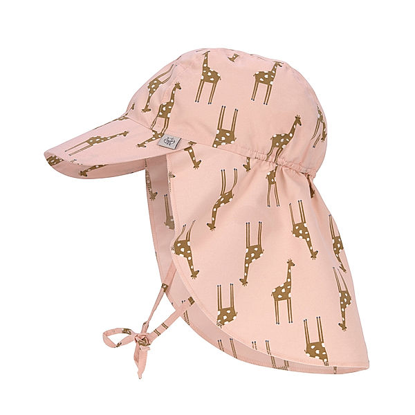 LÄSSIG Schirmmütze GIRAFFE mit Nackenschutz in rose