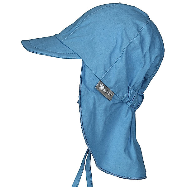 Sterntaler Schirmmütze mit Nackenschutz zum Schnüren in samtblau